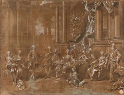 The Family of Philip V by Louis Michel van Loo